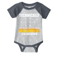 Technically Alcohol Is A Solution Chemical Formula Drinking Infant Baby Jersey Bodysuit