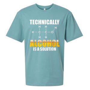 Technically Alcohol Is A Solution Chemical Formula Drinking Sueded Cloud Jersey T-Shirt