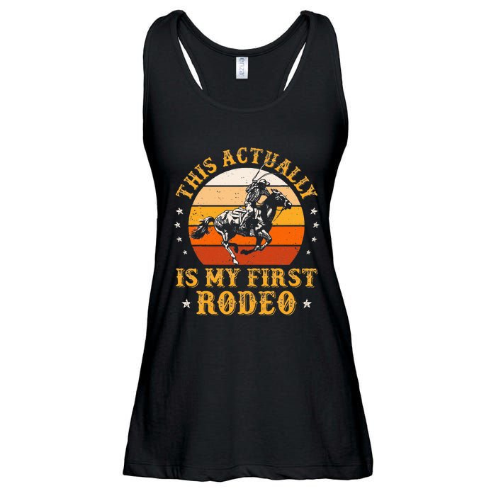 This Actually Is My First Rodeo Country Life Howdy Vintage Ladies Essential Flowy Tank