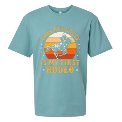 This Actually Is My First Rodeo Country Life Howdy Vintage Sueded Cloud Jersey T-Shirt