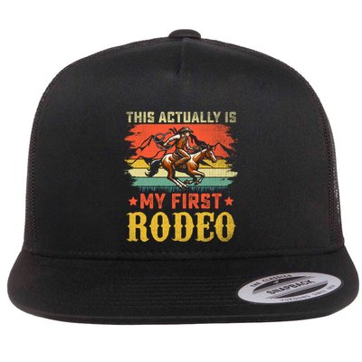 This Actually Is My First Rodeo Country Life Howdy Vintage Flatbill Hat