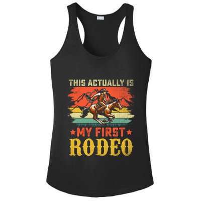 This Actually Is My First Rodeo Country Life Howdy Vintage Ladies PosiCharge Competitor Racerback Tank