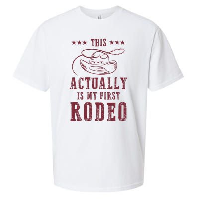 This Actually Is My First Rodeo Cowboy Sueded Cloud Jersey T-Shirt