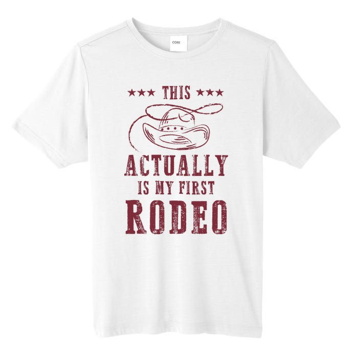 This Actually Is My First Rodeo Cowboy Tall Fusion ChromaSoft Performance T-Shirt