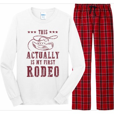 This Actually Is My First Rodeo Cowboy Long Sleeve Pajama Set