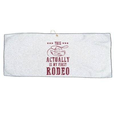 This Actually Is My First Rodeo Cowboy Large Microfiber Waffle Golf Towel