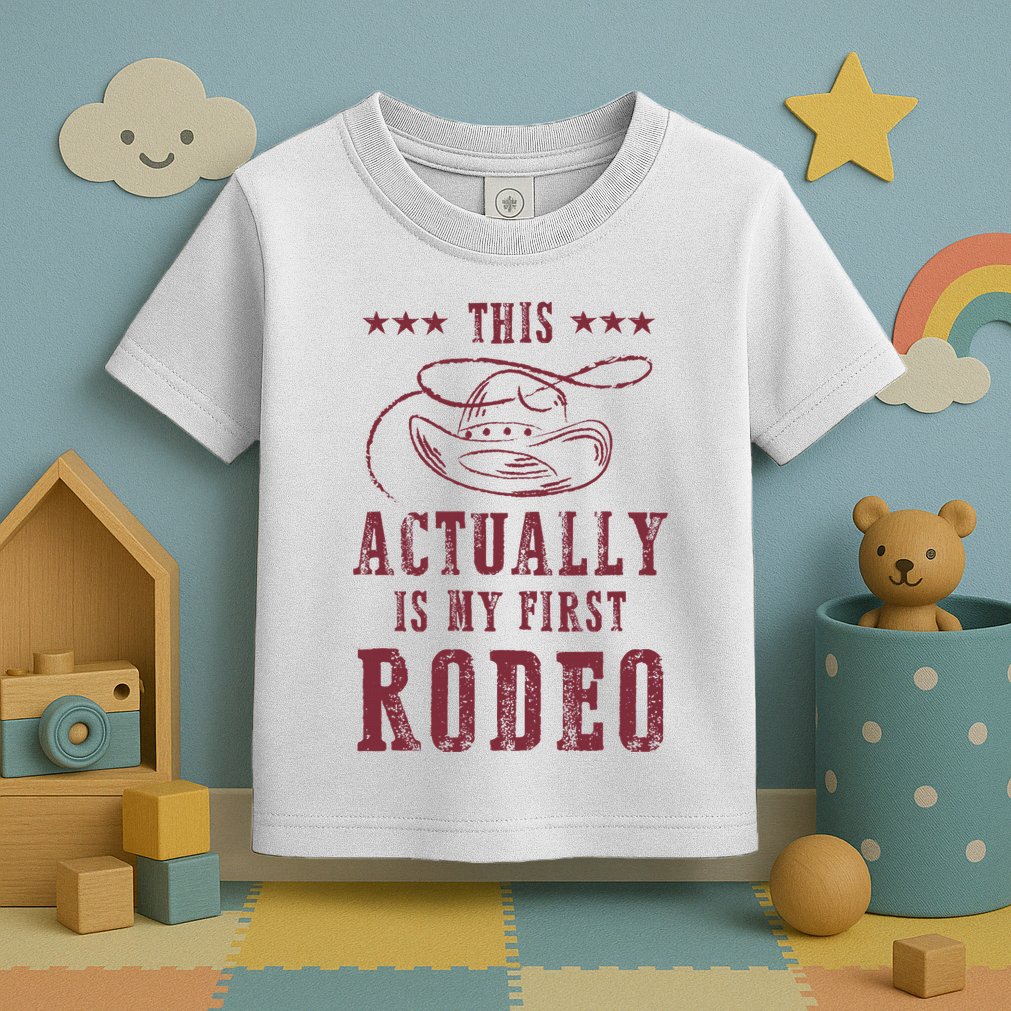 This Actually Is My First Rodeo Cowboy Toddler T-Shirt