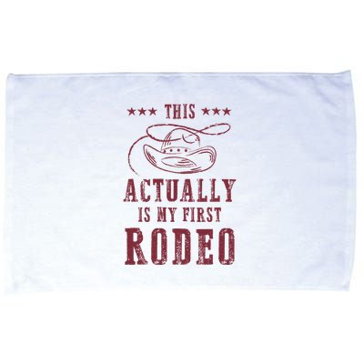 This Actually Is My First Rodeo Cowboy Microfiber Hand Towel