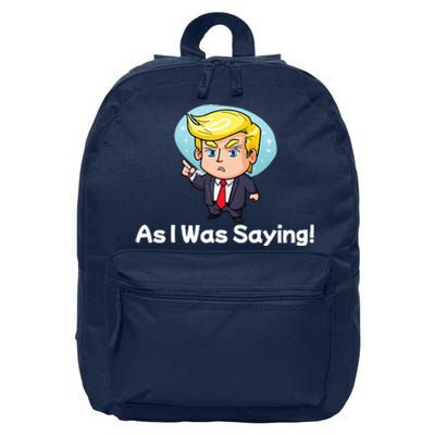 Trump As I Was Saying Trump Began His Speech Cartoon Figure 16 in Basic Backpack