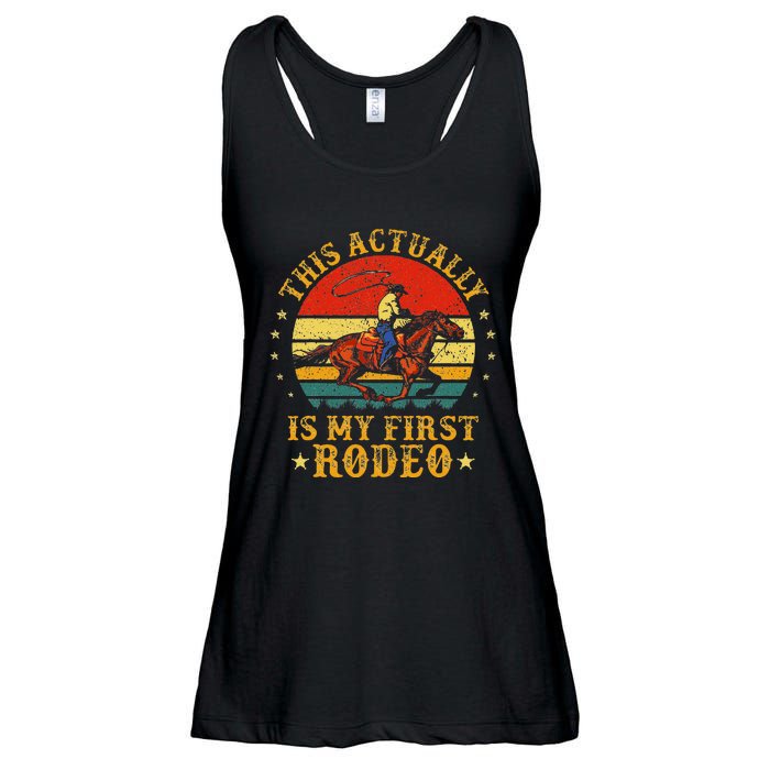 This Actually Is My First Rodeo Country Life Howdy Vintage Ladies Essential Flowy Tank