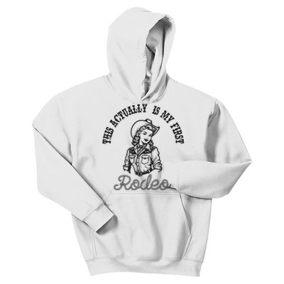 This Actually Is My First Rodeo Coastal Cowgirl Kids Hoodie