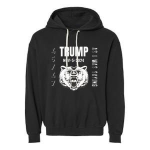 Trump As I Was Saying Trump Began His Speech Garment-Dyed Fleece Hoodie