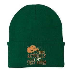 This Actually Is My First Rodeo Cowgirl Bronco Bucking Knit Cap Winter Beanie