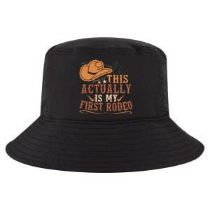 This Actually Is My First Rodeo Cowgirl Bronco Bucking Cool Comfort Performance Bucket Hat