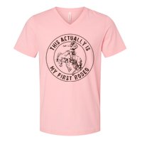 This Actually Is My First Rodeo Western Style Country V-Neck T-Shirt