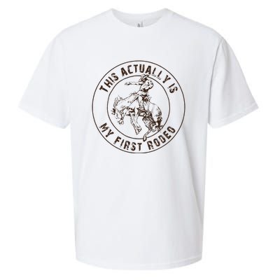 This Actually Is My First Rodeo Western Style Country Sueded Cloud Jersey T-Shirt