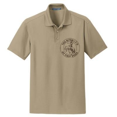 This Actually Is My First Rodeo Western Style Country Dry Zone Grid Polo