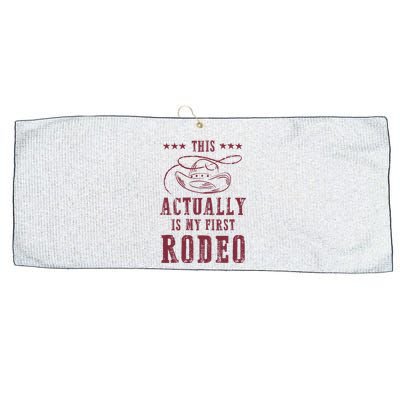 This Actually Is My First Rodeo Cowboy Large Microfiber Waffle Golf Towel