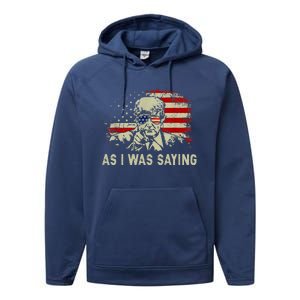 Trump As I Was Saying Trump His Speech Performance Fleece Hoodie