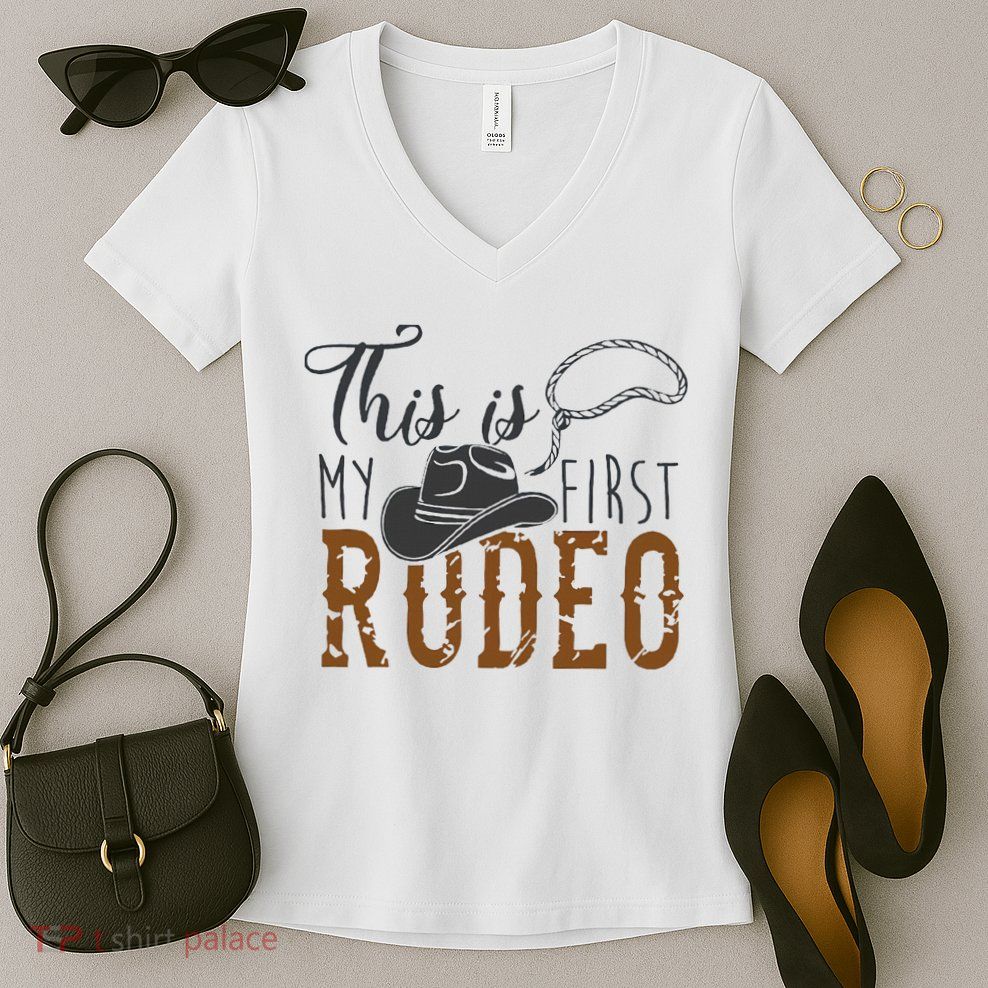 This Actually Is My First Rodeo Women's V-Neck T-Shirt