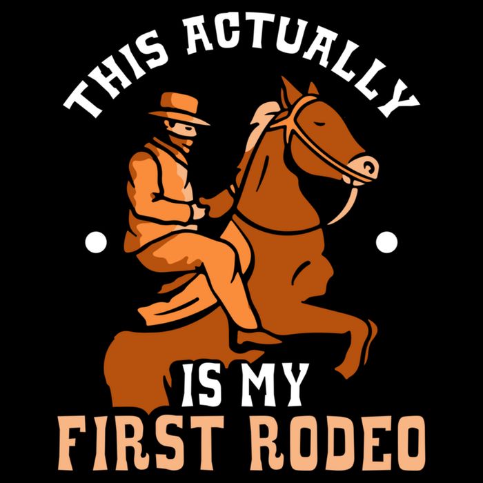 This Actually Is My First Rodeo Texas Cowboy Cute Cowboys 16 in Basic Backpack