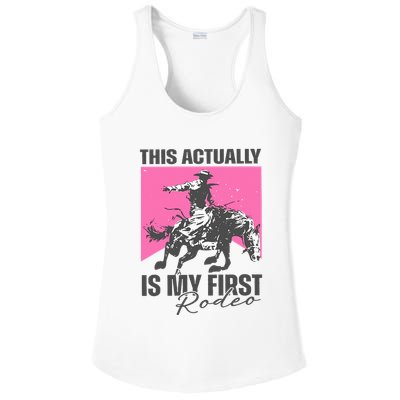 This Actually Is My First Rodeo Ladies PosiCharge Competitor Racerback Tank