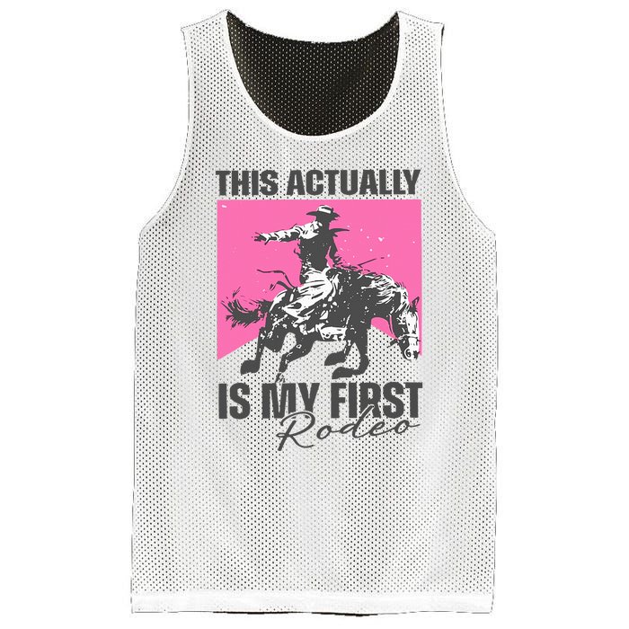 This Actually Is My First Rodeo Mesh Reversible Basketball Jersey Tank