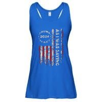 Trump As I Was Saying Trump Began His Speech Us Flag Ladies Essential Flowy Tank