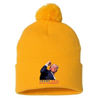 Trump Assassinated Injured In Pennsylvania July 13 2024 Pom Pom 12in Knit Beanie