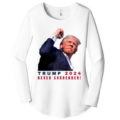 Trump Assassinated Injured In Pennsylvania July 13 2024 Women's Perfect Tri Tunic Long Sleeve Shirt