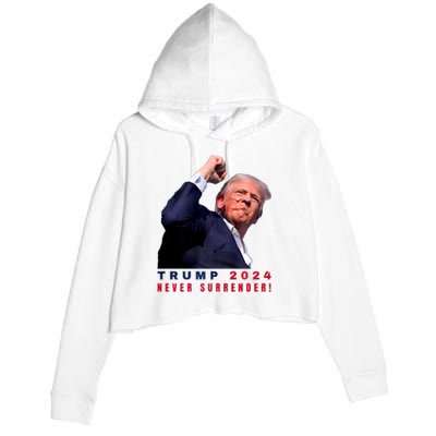 Trump Assassinated Injured In Pennsylvania July 13 2024 Crop Fleece Hoodie