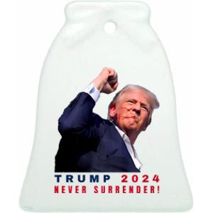 Trump Assassinated Injured In Pennsylvania July 13 2024 Ceramic Bell Ornament