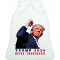 Trump Assassinated Injured In Pennsylvania July 13 2024 Ceramic Bell Ornament