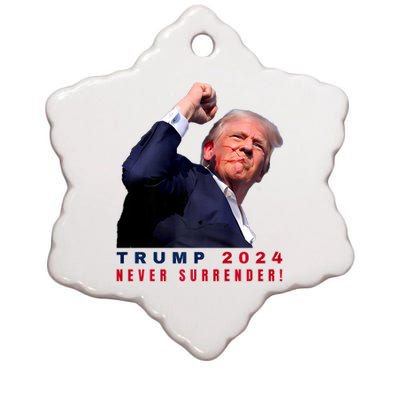 Trump Assassinated Injured In Pennsylvania July 13 2024 Ceramic Star Ornament