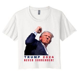 Trump Assassinated Injured In Pennsylvania July 13 2024 Women's Crop Top Tee