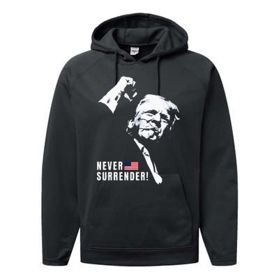 Trump Assassinated Injured In Pennsylvania July 13 2024 Performance Fleece Hoodie