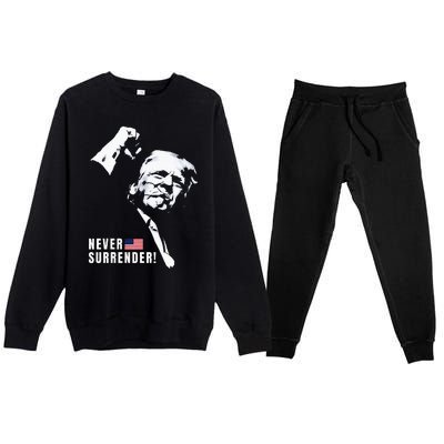 Trump Assassinated Injured In Pennsylvania July 13 2024 Premium Crewneck Sweatsuit Set