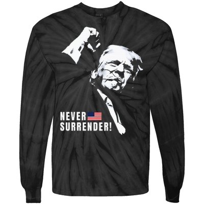 Trump Assassinated Injured In Pennsylvania July 13 2024 Tie-Dye Long Sleeve Shirt