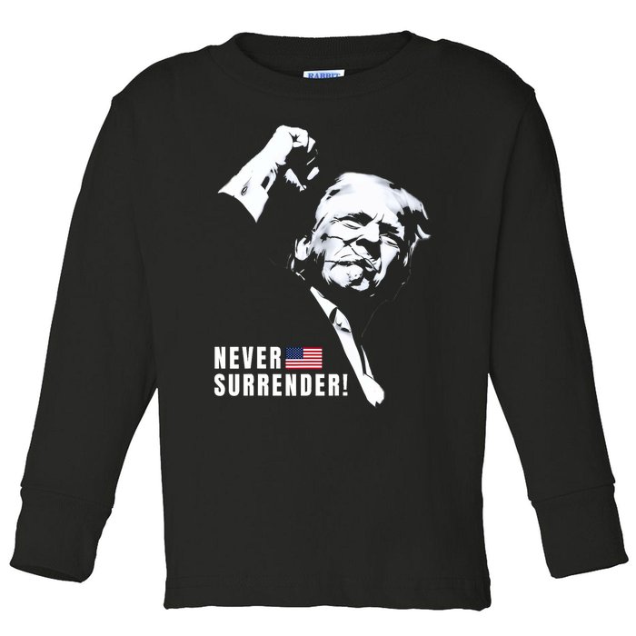 Trump Assassinated Injured In Pennsylvania July 13 2024 Toddler Long Sleeve Shirt