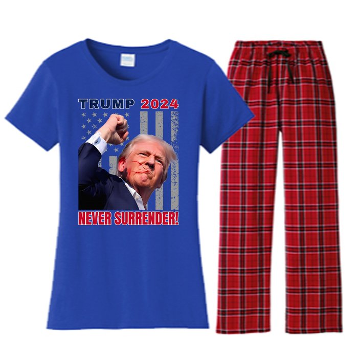 Trump Assassinated Injured In Pennsylvania July 13 2024 Women's Flannel Pajama Set