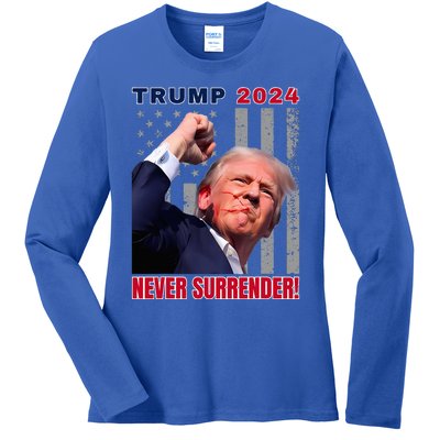 Trump Assassinated Injured In Pennsylvania July 13 2024 Ladies Long Sleeve Shirt