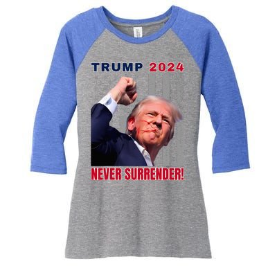 Trump Assassinated Injured In Pennsylvania July 13 2024 Women's Tri-Blend 3/4-Sleeve Raglan Shirt