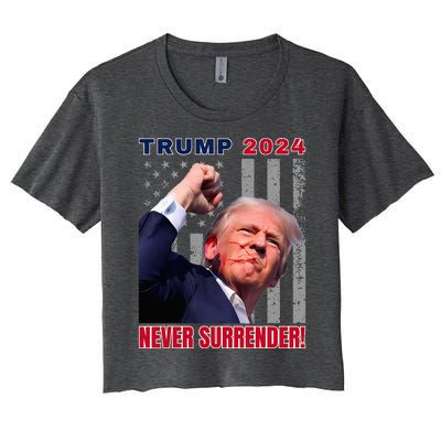 Trump Assassinated Injured In Pennsylvania July 13 2024 Women's Crop Top Tee