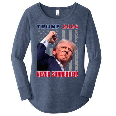 Trump Assassinated Injured In Pennsylvania July 13 2024 Women's Perfect Tri Tunic Long Sleeve Shirt