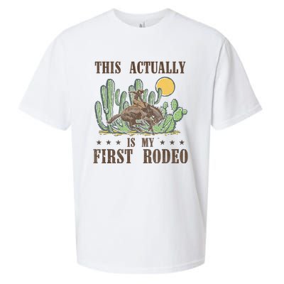 This Actually Is My First Rodeo Western Country Southern Sueded Cloud Jersey T-Shirt