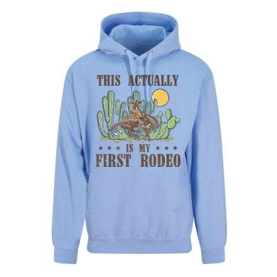 This Actually Is My First Rodeo Western Country Southern Unisex Surf Hoodie