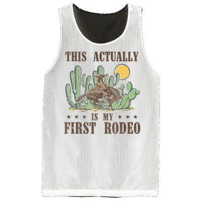 This Actually Is My First Rodeo Western Country Southern Mesh Reversible Basketball Jersey Tank