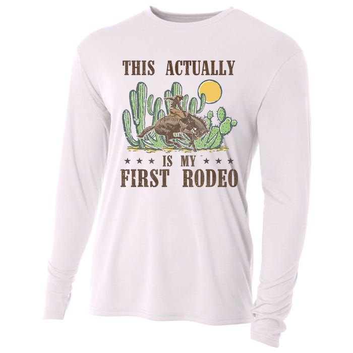 This Actually Is My First Rodeo Western Country Southern Cooling Performance Long Sleeve Crew