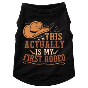 This Actually Is My First Rodeo Cowgirl Bronco Bucking Doggie Tank