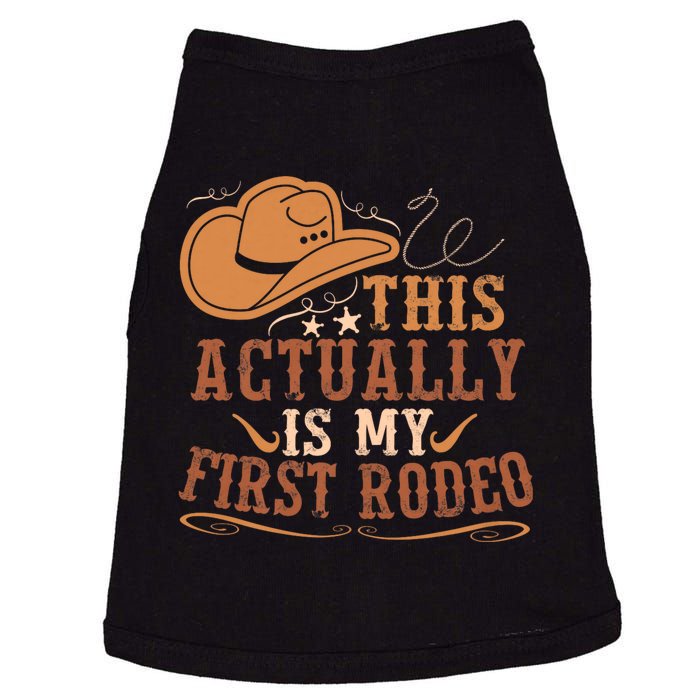 This Actually Is My First Rodeo Cowgirl Bronco Bucking Doggie Tank